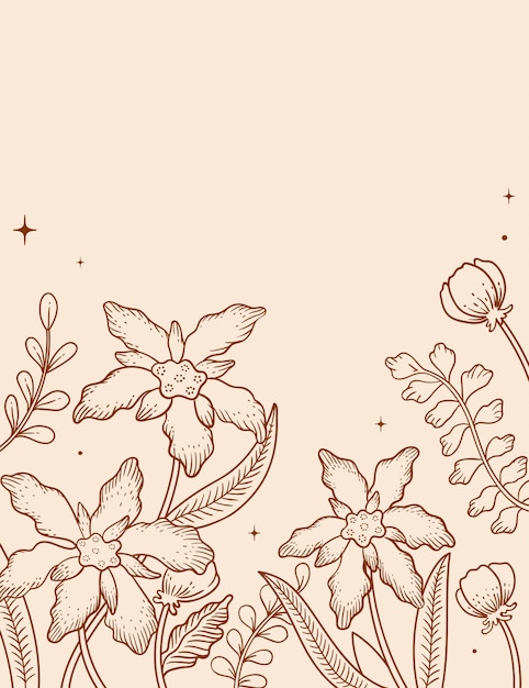 Illustration graphic of Batik flower background