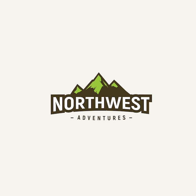 illustration graphic of mountain logo design