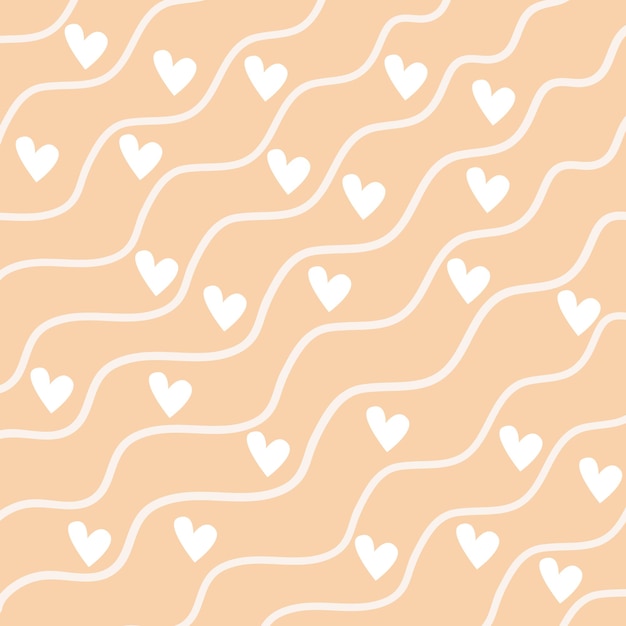 Illustration graphic seamless pattern cute love premium vector