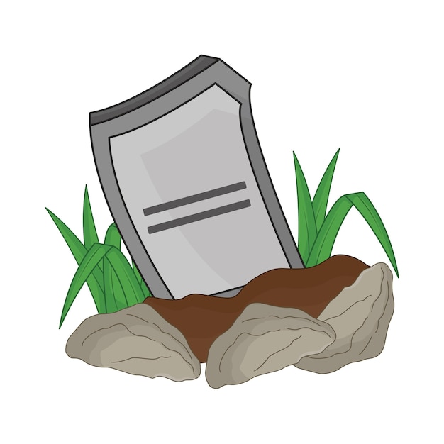 Vector illustration of grave