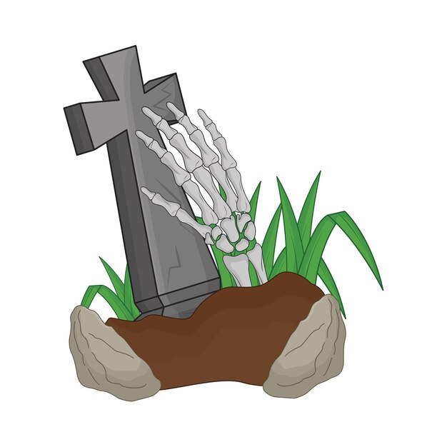 Vector illustration of grave