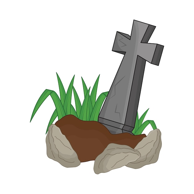 Vector illustration of grave