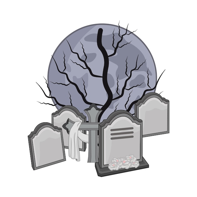 Vector illustration of grave