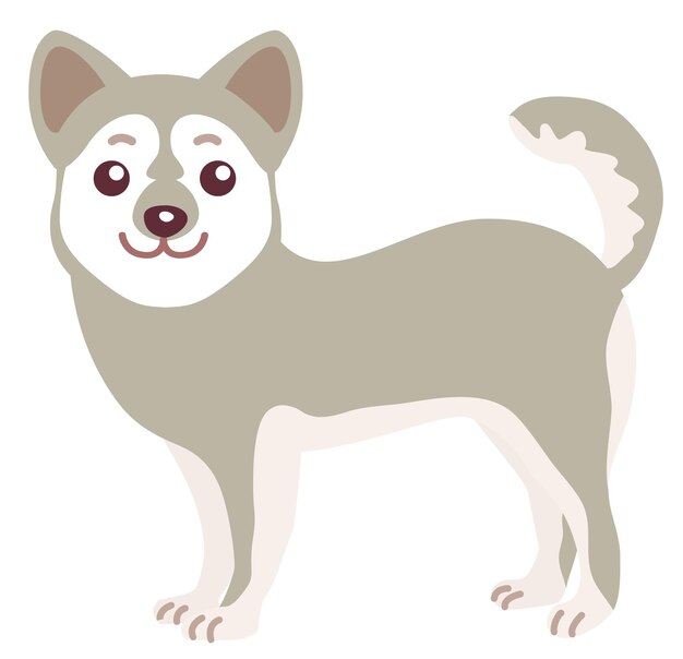 Illustration of a gray dog