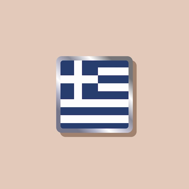 Illustration of greece flag template