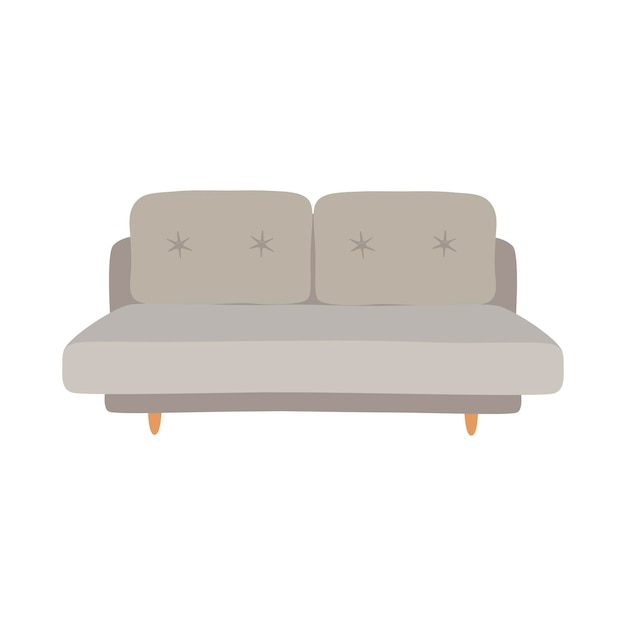 Vector illustration of a grey sofa