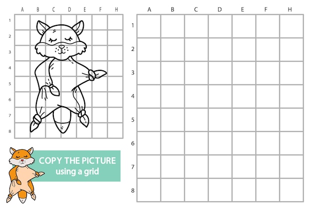 Premium Vector | Illustration of grid copy picture educational puzzle ...