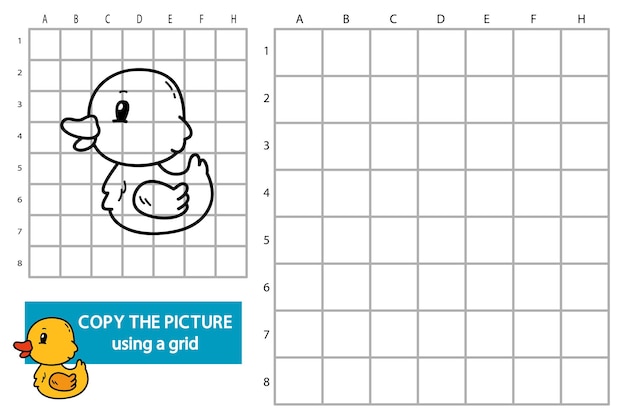 иллюстрация сетки копировать картинку образовательная игра-головоломка с резиновой уткой каракули