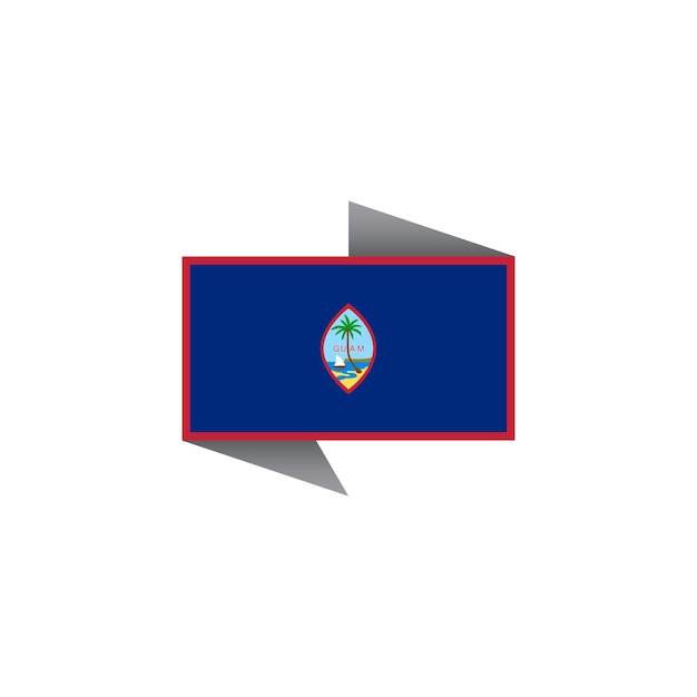 Vector illustration of guam flag template