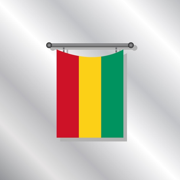 Illustration of Guinea flag Template