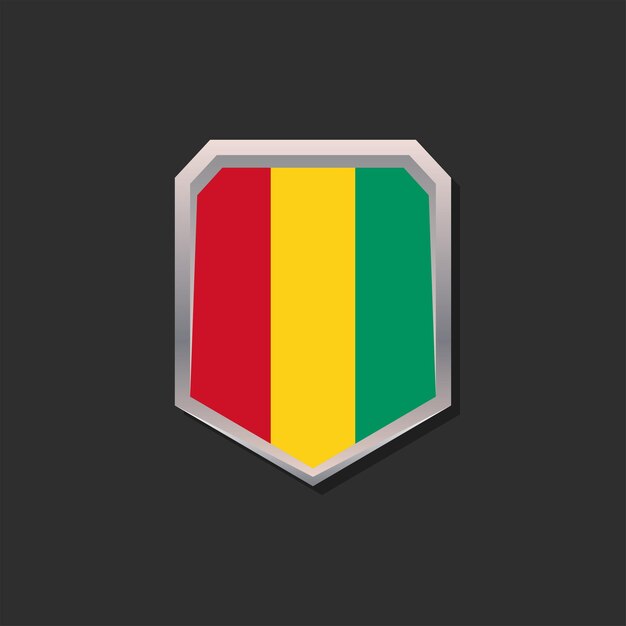 Illustration of Guinea flag Template