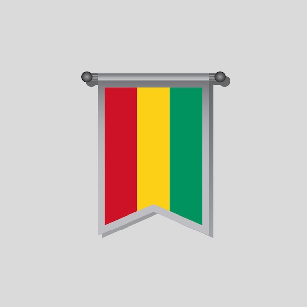 Illustration of Guinea flag Template