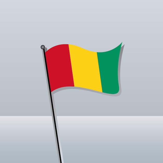 Illustration of Guinea flag Template