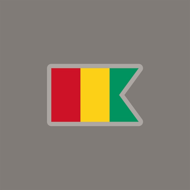 Vector illustration of guinea flag template