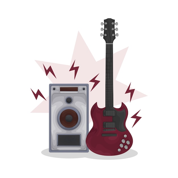 Vector illustration of guitar