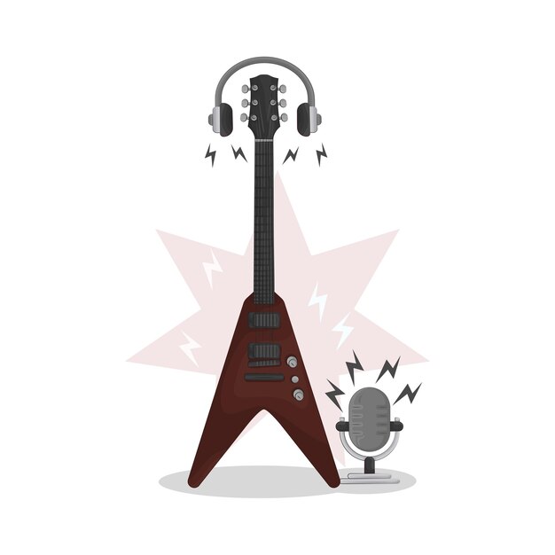 Vector illustration of guitar