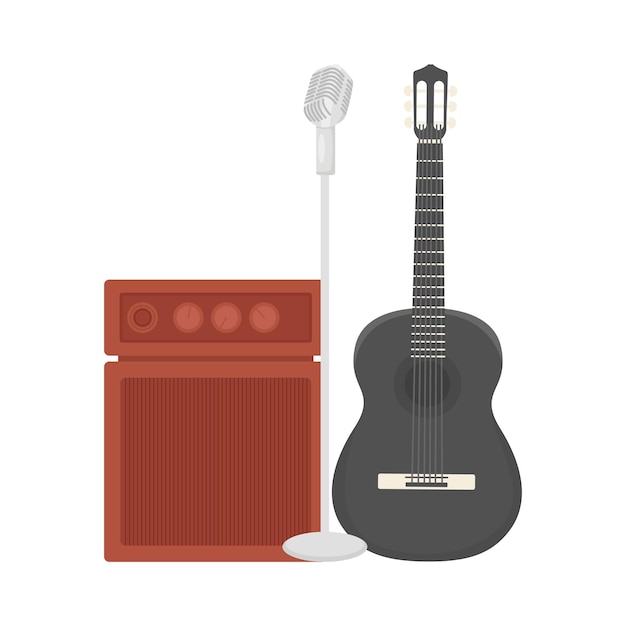 Vector illustration of guitar