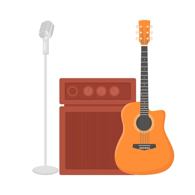 Vector illustration of guitar