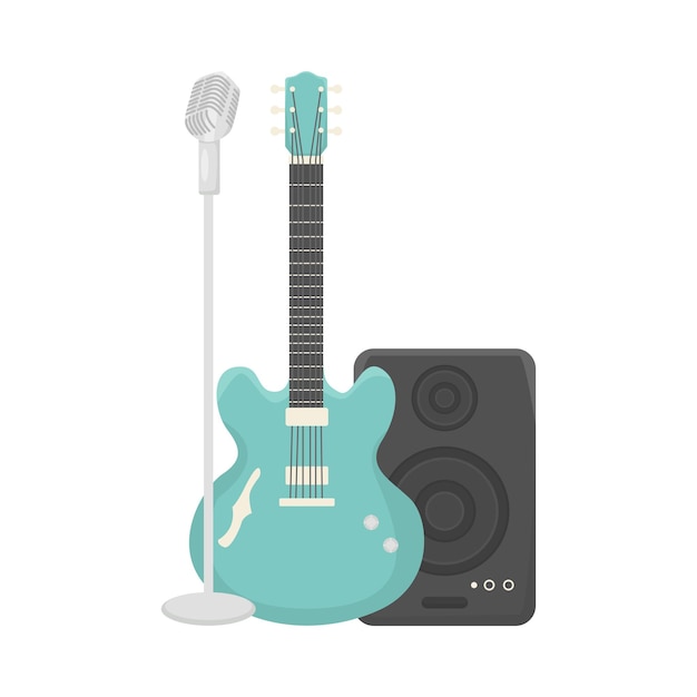 Vector illustration of guitar