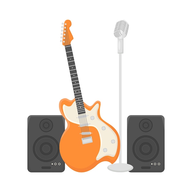 Vector illustration of guitar