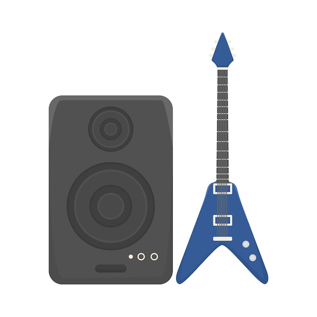 Vector illustration of guitar