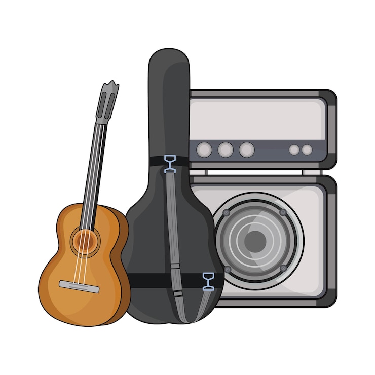 Vector illustration of guitar