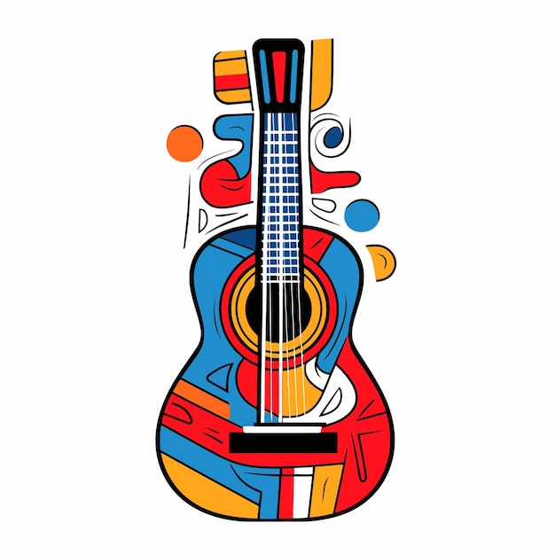 Vector illustration of a guitar