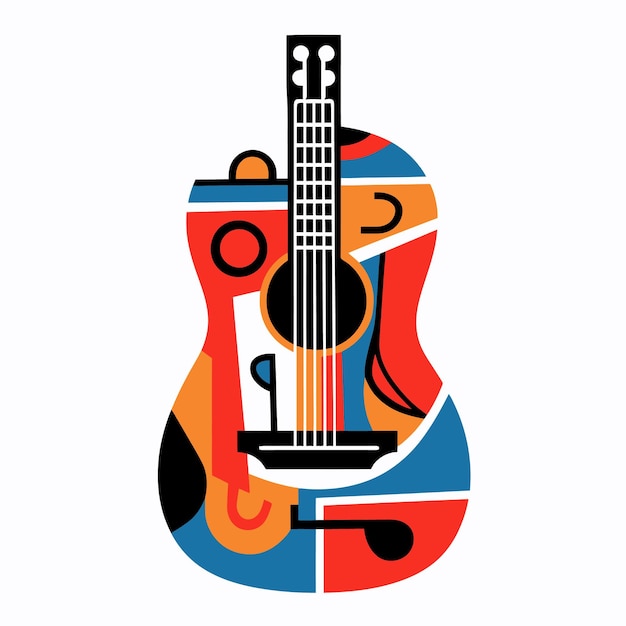 Vector illustration of a guitar