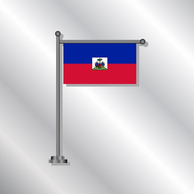 Vector illustration of haiti flag template