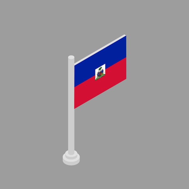 Illustration of haiti flag template