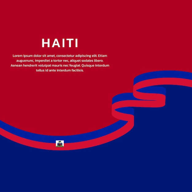 아이티 국기 템플릿의 그림