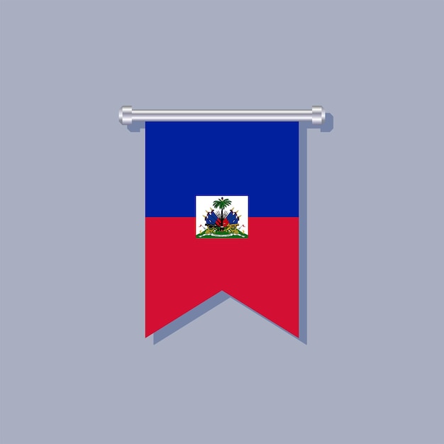 Illustration of Haiti flag Template