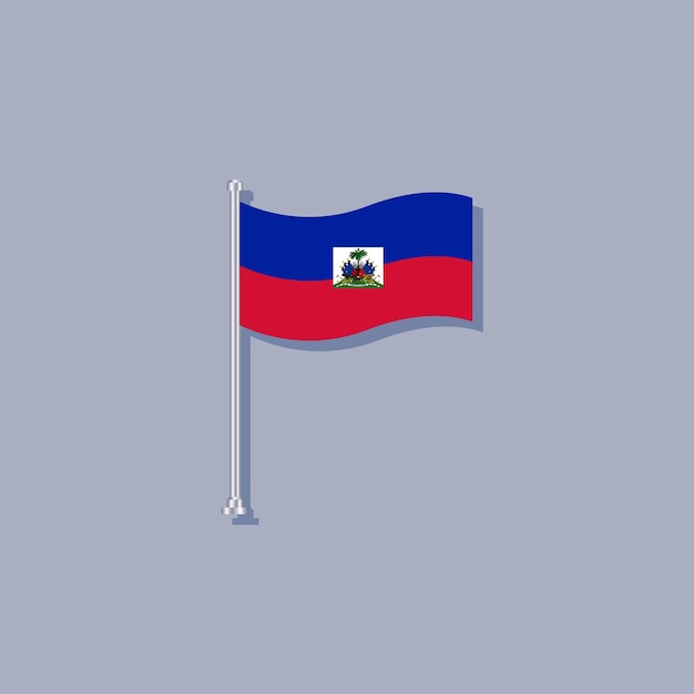 Illustration of Haiti flag Template