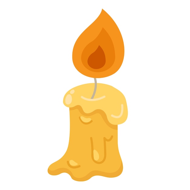 Иллюстрация хэллоуин свеча символ вектор