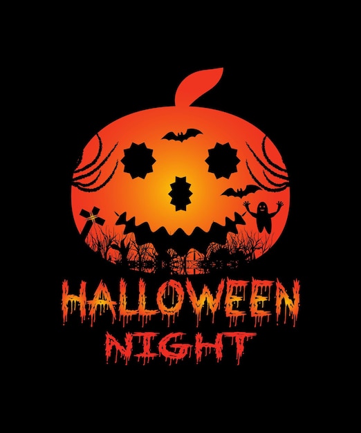 illustration of Halloween t-shirt design best vector