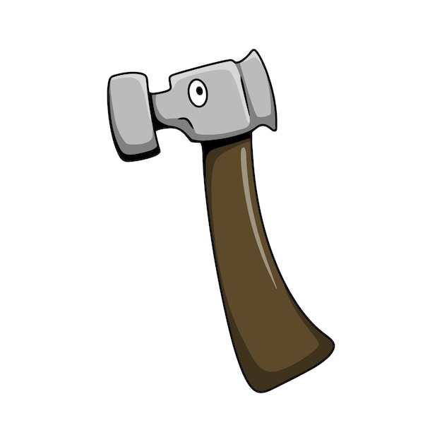 Vector illustration of a hammer cartoon character