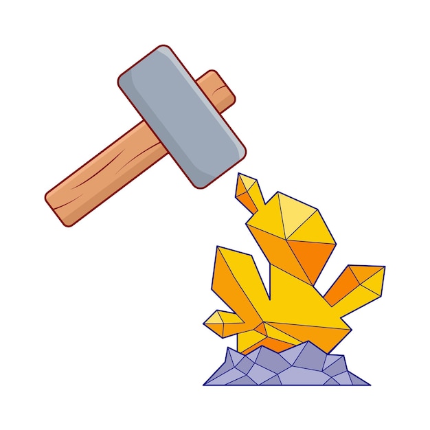 Vector illustration of hammer