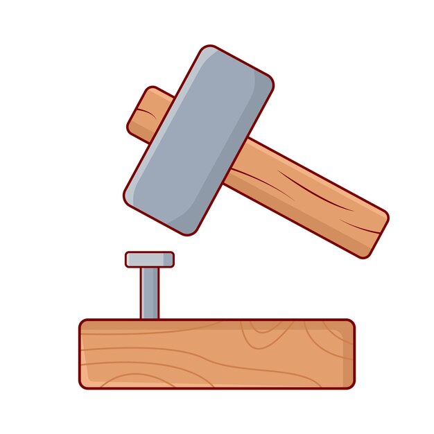 Vector illustration of hammer