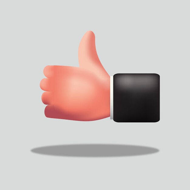 Illustration of hand gesture thumbs up