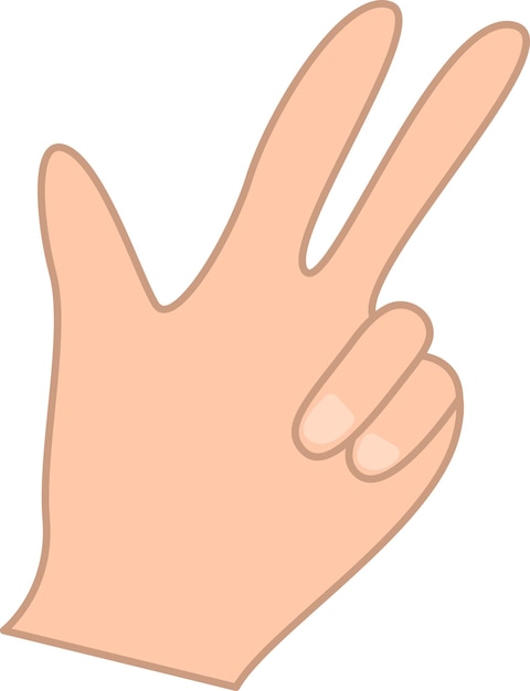 Vector illustration of hand