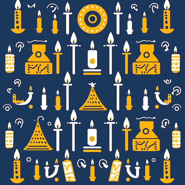 illustration Hanukkah the Oil Miracle hanukkah patternThe Menorah