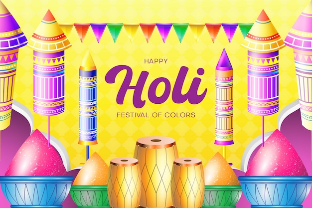 иллюстрация шаблона баннера Happy Holi