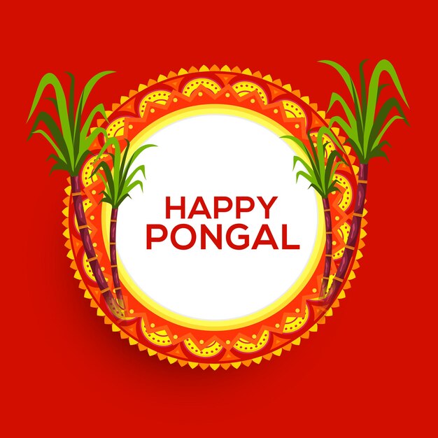 Vector illustration of happy pongal poster or banner background.