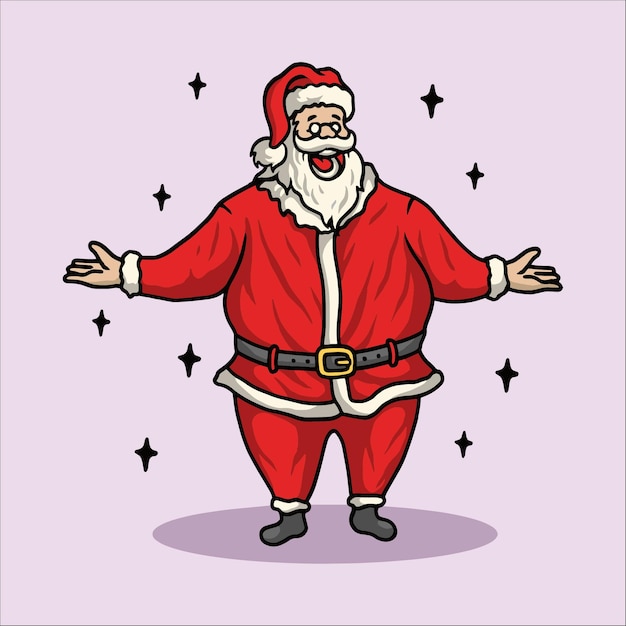 Vector illustration of happy santa cartoon vector art