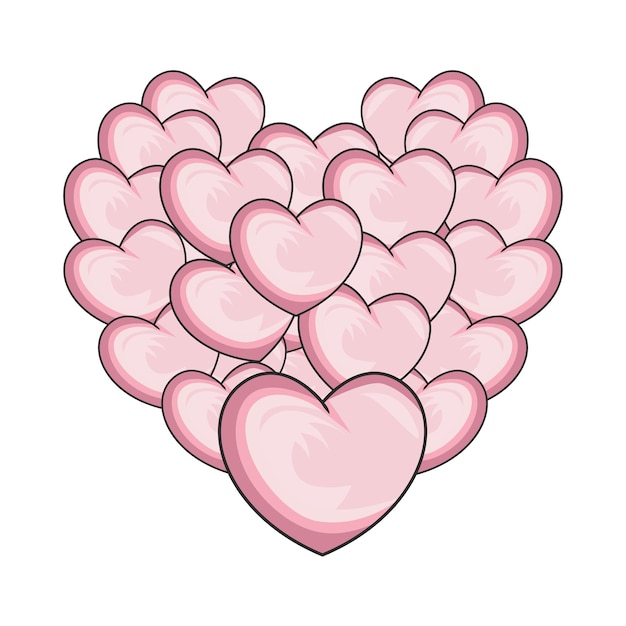 Vector illustration of happy valentine