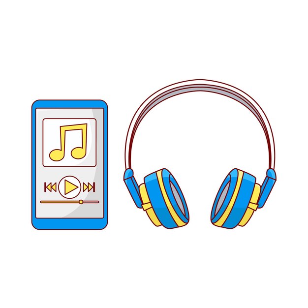 Vector illustration of headphone