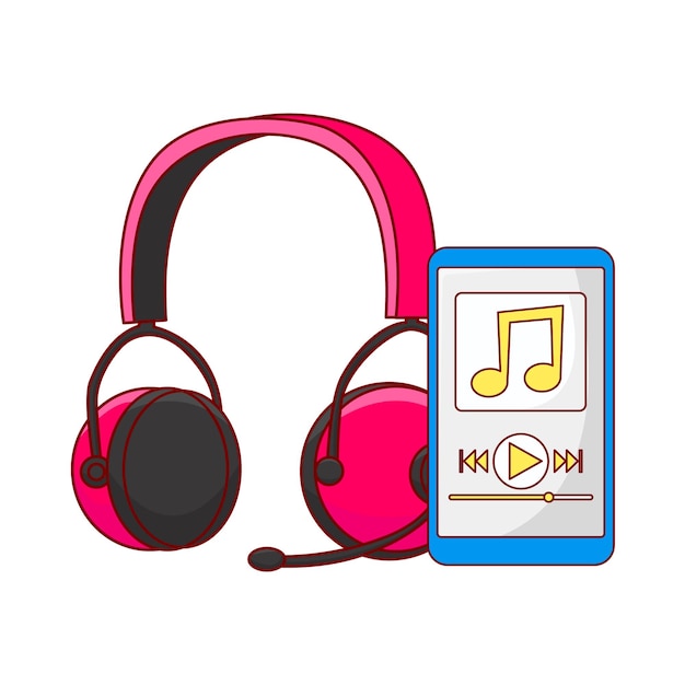 Vector illustration of headphone