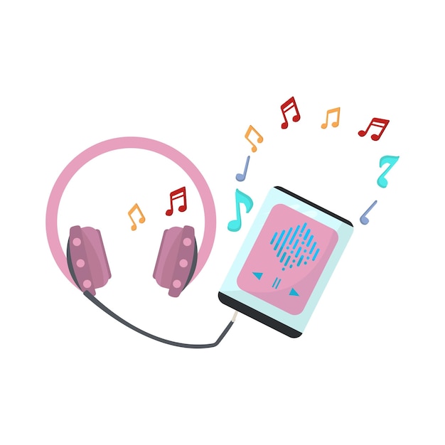 Vector illustration of headphone