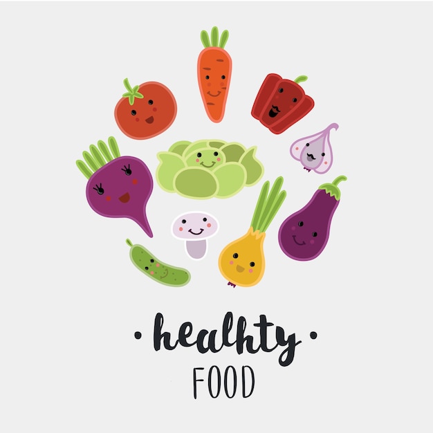 illustration of healthy food concept