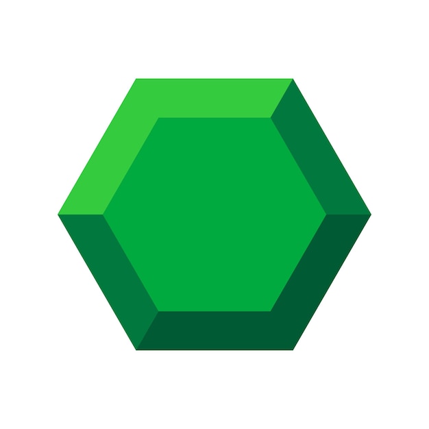 Vector illustration of a hexagon in minimalistic style